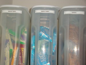 Labeled food containers